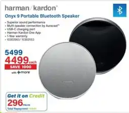 Incredible Connection Harman/ Kardon Onyx 9 Portable Bluetooth Speaker offer