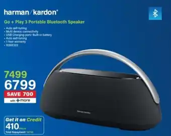 Incredible Connection Harman/ Kardon Go + Play 3 Portable Bluetooth Speaker offer