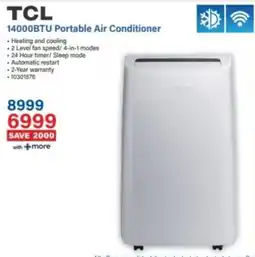 Incredible Connection TCL 14000BTU Portable Air Conditioner offer