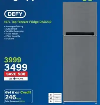 Incredible Connection Defy Top Freezer Fridge offer