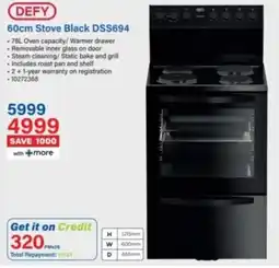 Incredible Connection Defy Stove Black DSS694 offer