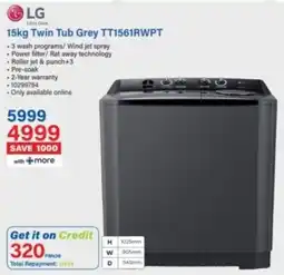 Incredible Connection LG Twin Tub Grey offer