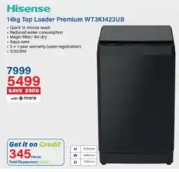 Incredible Connection Hisense Top Loader Premium offer