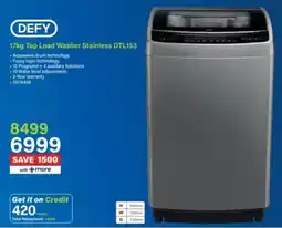 Incredible Connection Defy Top Load Washer Stainless offer