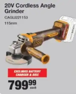 Mica Ingco 20V Cordless Angle Grinder offer