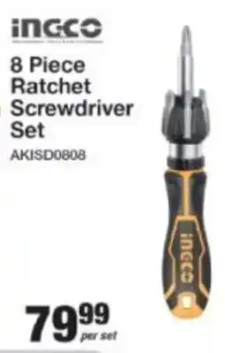 Mica Ingco Ratchet Screwdriver Set offer