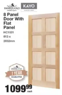 Mica Swartland Kayo 8 Panel Door With Flat Panel offer