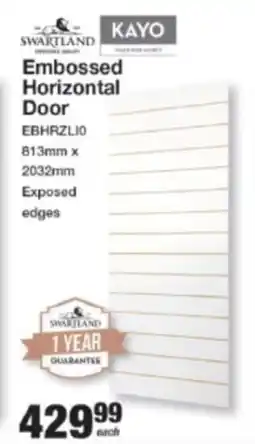 Mica Swartland Kayo Embossed Horizontal Door offer