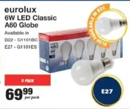 Mica Eurolux 6W LED Classic A60 Globe offer