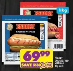Shoprite Eskort smoked/ red viennas offer