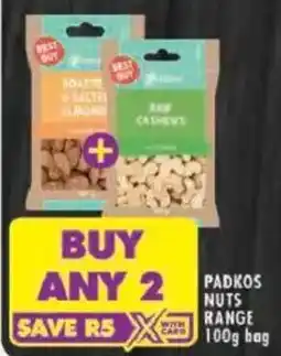Shoprite Padkos nuts range offer