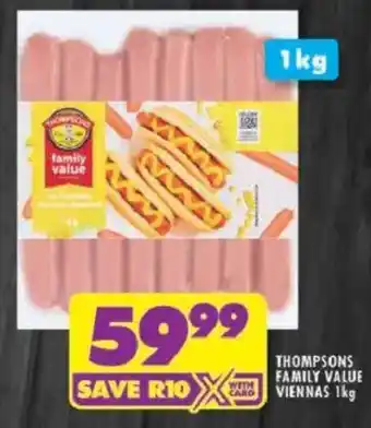 Shoprite Thompsons family value viennas offer