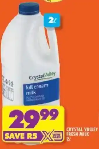 Shoprite Crystal valley fresh milk offer