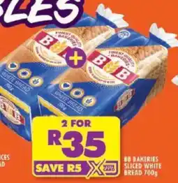 Shoprite BB bakeries sliced white bread offer