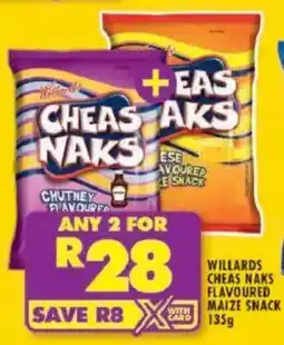 Shoprite Willards cheas naks flavoured maize snack offer