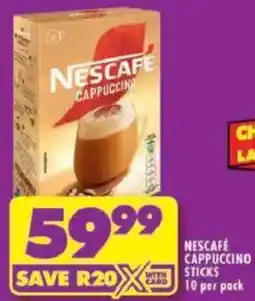 Shoprite Nescafé cappuccino sticks offer