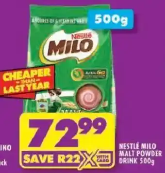 Shoprite Nestle milo malt powder drink offer