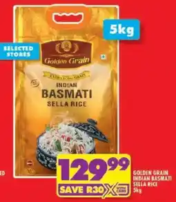 Shoprite Golden grain indian basmati sella rice offer