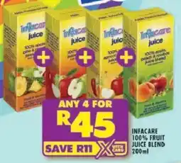Shoprite Infacare 100% fruit juice blend offer