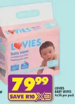 Shoprite Lovies baby wipes offer