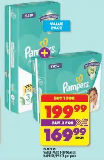 Shoprite Pampers value pack disposable nappies/ pants offer