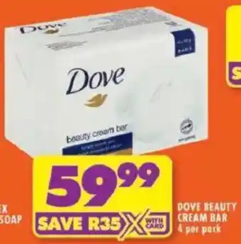 Shoprite Dove beauty cream bar offer