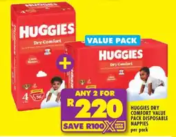 Shoprite Huggies Dry Comfort Value Pack Disposable Nappies offer