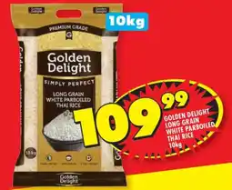 Shoprite Golden Delight Long Grain White Parboiled Thai Rice 10kg offer