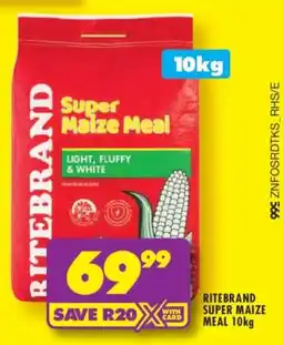 Shoprite Ritebrand Super Maize Meal 10kg offer