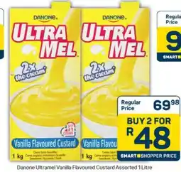 Pick n Pay Danone Ultramel Vanilla Flavoured Custard Assorted 1 Litre offer