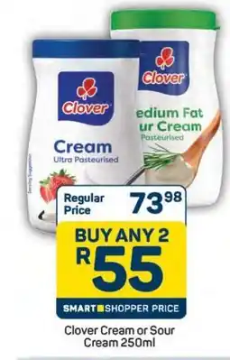 Pick n Pay Hypermarket Clover Cream or Sour Cream 250ml offer