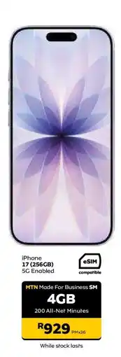 MTN iPhone 17 (256GB) offer
