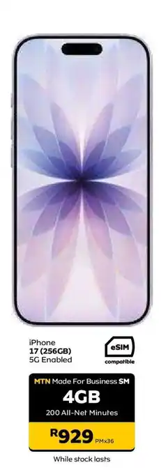 MTN iPhone 17 (256GB) offer