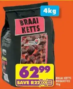 Shoprite Braai ketts briquettes offer