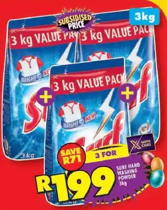 Shoprite Surf hand washing powder offer