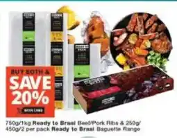 Checkers Ready to Braai Beef/ Pork Ribs & Ready to Braai Baguette Range offer