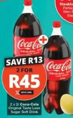 Checkers Coca-Cola Original Taste Less Sugar Soft Drink offer