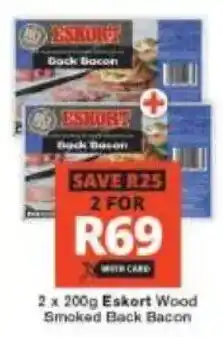 Checkers Eskort Wood Smoked Back Bacon offer