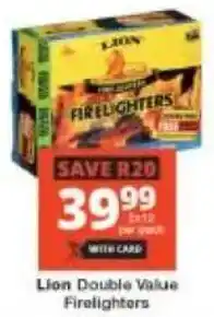 Checkers Lion Double Value Firelighters offer