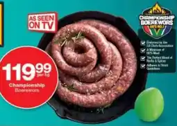 Checkers Championship Boerewors offer