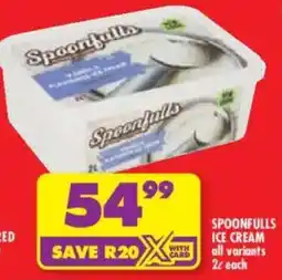 Shoprite Spoonfulls ice cream offer