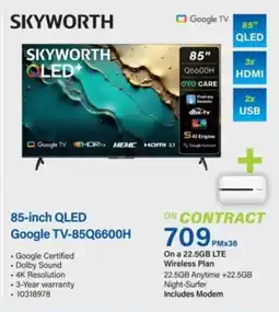 Incredible Connection Skyworth 85-inch QLED Google TV offer