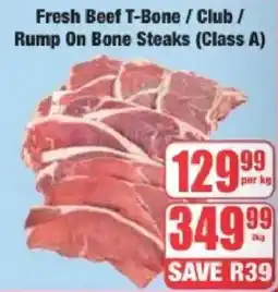 Boxer Fresh Beef T-Bone/ Club/ Rump on Bone Steaks offer