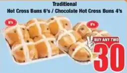 Boxer Traditional Hot Cross Buns/ Chocolate Hot Cross Buns offer