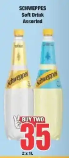Boxer Schweppes Soft Drink Assorted offer
