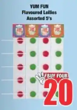 Boxer Yum Fun Flavoured Lollies Assorted offer