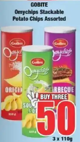 Boxer Gobite Omychips Stackable Potato Chips Assorted offer