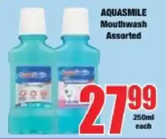 Boxer Aquasmile Mouthwash Assorted offer
