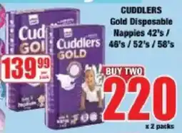 Boxer Cuddlers Gold Disposable Nappies offer