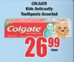 Boxer Colgate Kids Anticavity Toothpaste Assorted offer